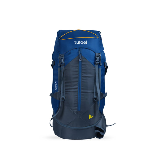 TUFAOL ALPINE 50 liters Mountain Trekking Rucksack Easy fit with Front Opening(English Blue)